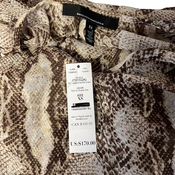 White House Black Market NWT - Women’s Belted Studded Animal Print Dress Sz. XS - Picture 11 of 11